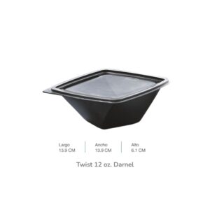 Contenedor Twist Cristal 12 Onz Con Tapa