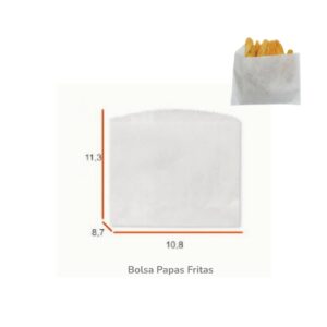 Bolsa Blanca Anti-Grasa Papas No.1