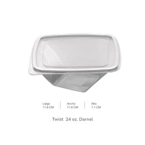 Contenedor Twist Cristal 24onz Con Tapa