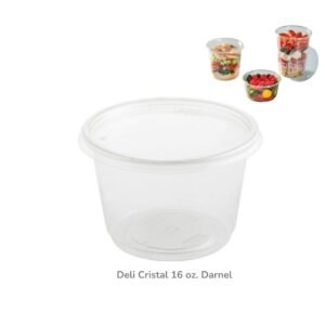 Contenedor Deli 16onz Cristal L Con Tapa