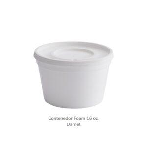 Contenedor Foam 16onz Con Tapa