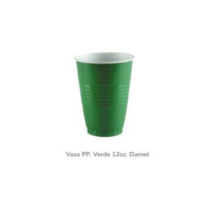 Vaso PP. Verde 12onz
